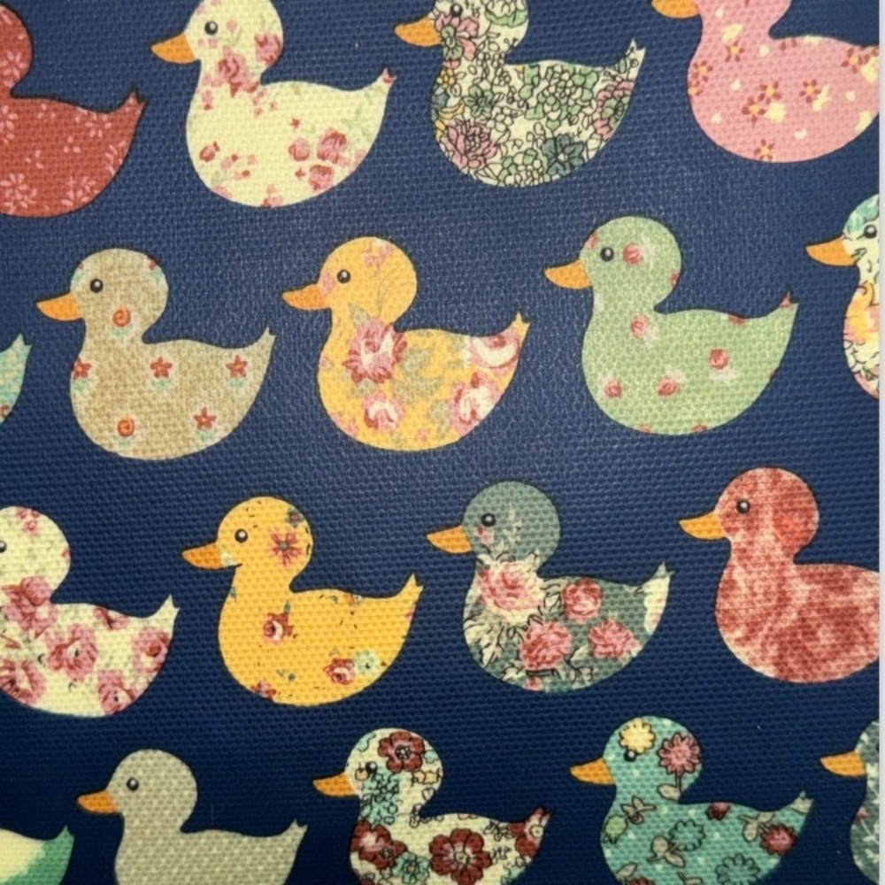 Peony Garden Duck Print Insulated Work Lunch Bag Cooler Tote Reusable Lunch Tote - Picture 7 of 7